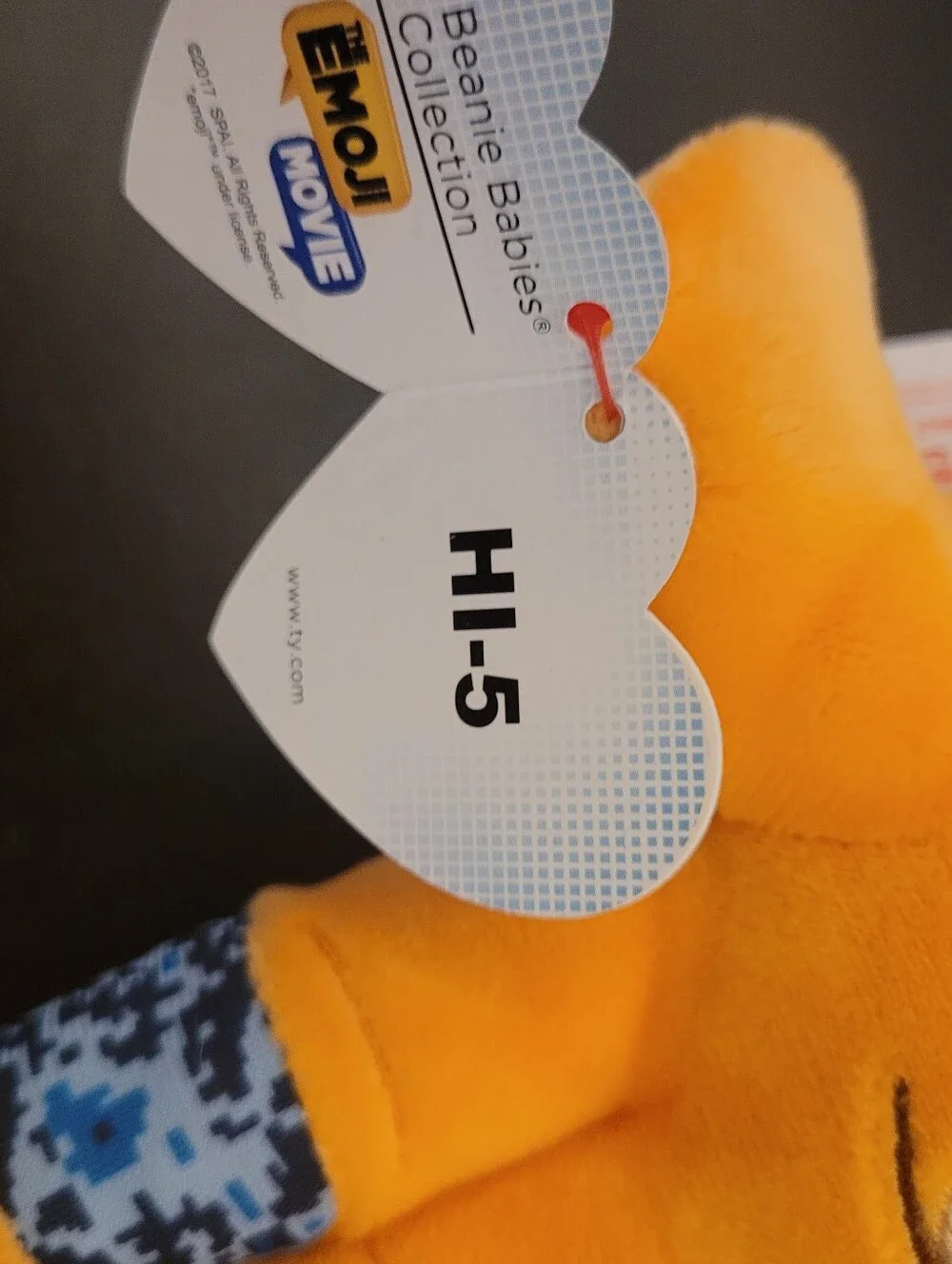 ​Ty Beanie Babies The Emoji Movie Hi-5 Hand Plush NWT
